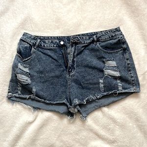 SHEIN- Distressed Denim Shorts (4XL) NEVER WORN